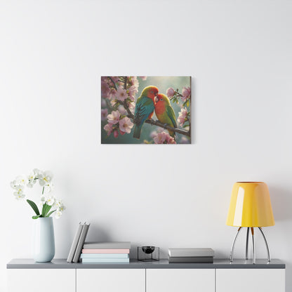 Spring Romance - Lovebirds in Bloom