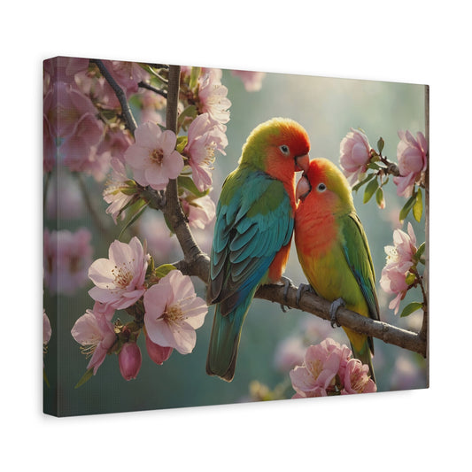 Spring Romance - Lovebirds in Bloom