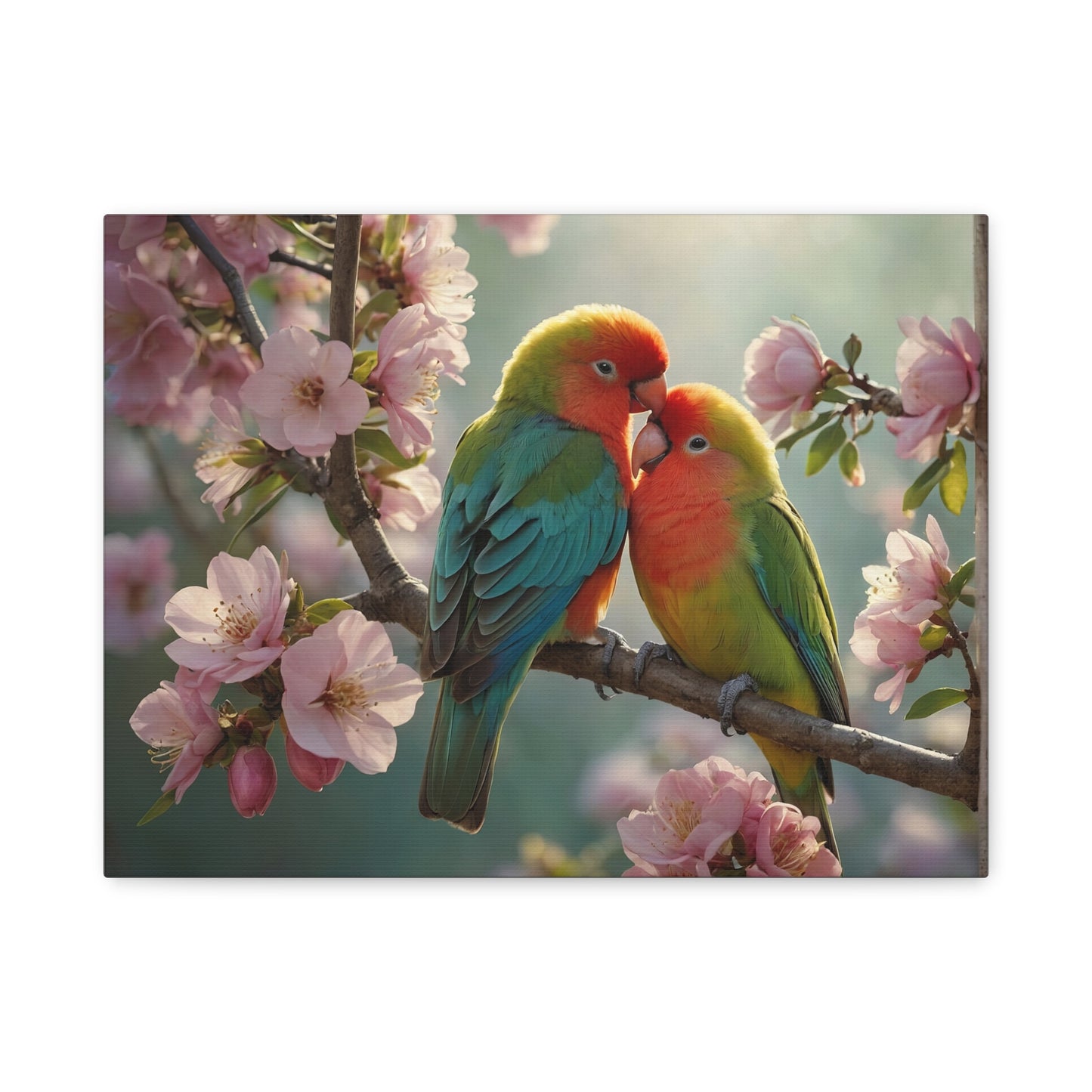 Spring Romance - Lovebirds in Bloom