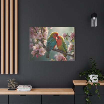 Spring Romance - Lovebirds in Bloom